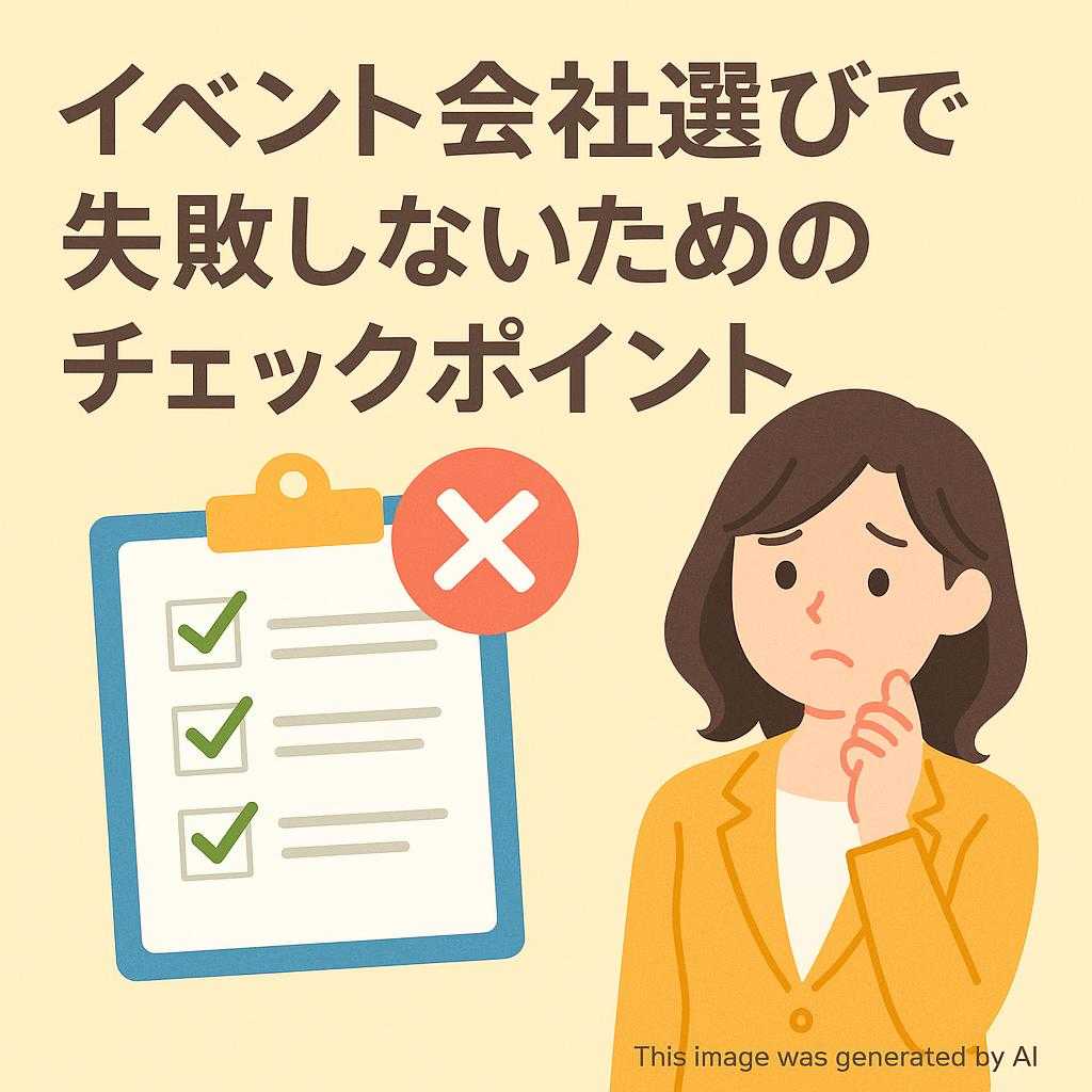 イベント会社選びで失敗しないためのチェックポイント